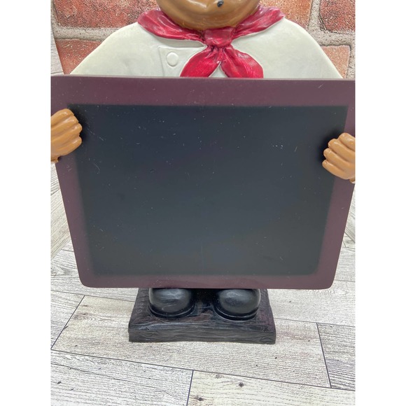 Chef Figurine holding Menu Chalkboard - Picture 5 of 11